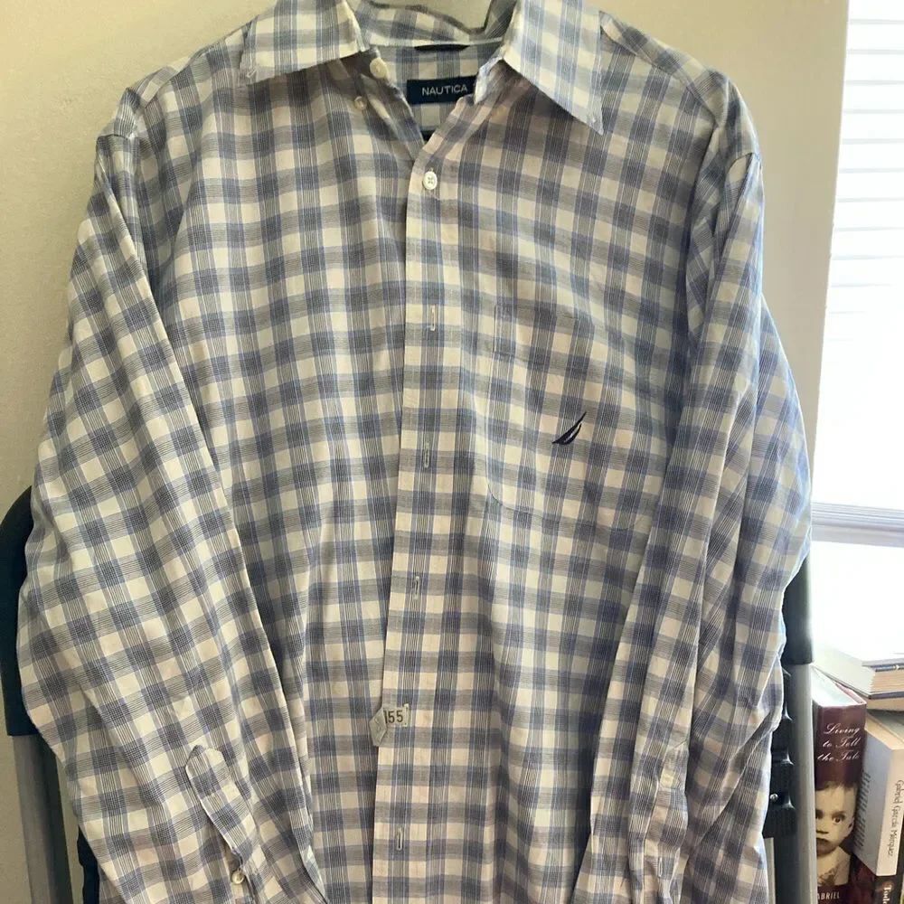 Mens Nautica Button Down Dress Shirt